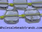 CNG7602 15.5 inches 12*14mm - 15*16mm freeform lemon quartz beads