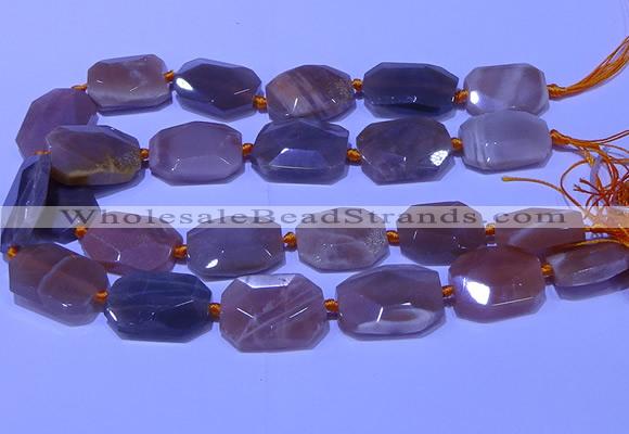 CNG7624 20*30mm - 22*32mm faceted freeform sunstone beads