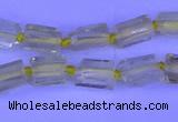 CNG7636 15.5 inches 5*7mm - 8*10mm nuggets lemon quartz beads