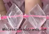 CNG7701 13*20mm - 15*25mm faceted freeform rose quartz beads