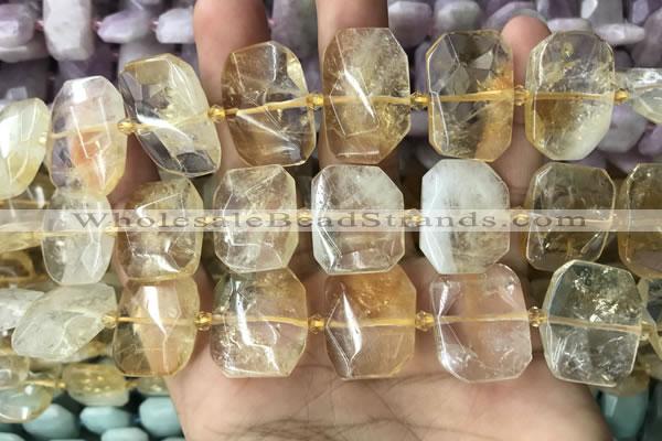 CNG7778 15.5 inches 13*18mm - 15*25mm faceted freeform citrine beads