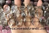 CNG7779 13*18mm - 15*25mm faceted freeform smoky quartz beads