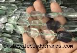 CNG7806 15.5 inches 13*18mm - 18*25mm faceted freeform fluorite beads