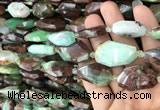 CNG7817 13*18mm - 18*25mm faceted freeform Australia chrysoprase beads