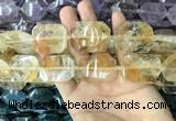 CNG7828 15.5 inches 22*30mm - 28*35mm faceted freeform citrine beads