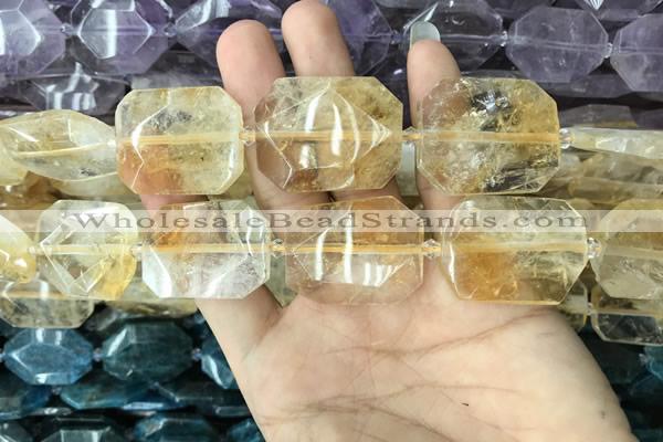 CNG7828 15.5 inches 22*30mm - 28*35mm faceted freeform citrine beads