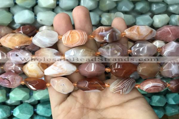 CNG7842 15*20mm - 18*25mm faceted nuggets red agate beads