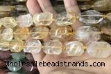 CNG7860 13*18mm - 18*25mm faceted freeform citrine beads