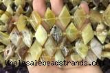 CNG7876 13*20mm - 15*25mm faceted freeform yellow opal beads