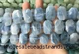 CNG7904 13*18mm - 15*25mm faceted freeform aquamarine beads