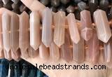 CNG7936 15.5 inches 10*22mm - 12*45mm faceted nuggets moonstone beads