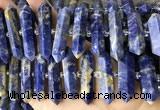 CNG7945 15.5 inches 10*22mm - 12*45mm faceted nuggets sodalite beads