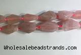 CNG7951 15.5 inches 15*25mm - 20*40mm nuggets rose quartz beads