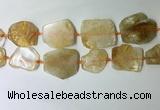 CNG7972 25*30mm - 35*45mm freeform citrine slab beads