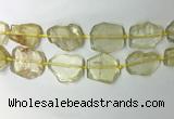 CNG7973 25*30mm - 35*45mm freeform lemon quartz slab beads