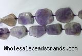 CNG7976 25*30mm - 35*45mm freeform lavender amethyst slab beads