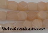 CNG812 15.5 inches 9*12mm faceted nuggets pink aventurine beads