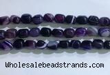 CNG8132 15.5 inches 8*12mm nuggets striped agate beads wholesale