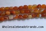 CNG8134 15.5 inches 8*12mm nuggets striped agate beads wholesale