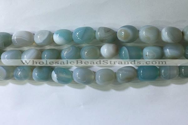 CNG8136 15.5 inches 8*12mm nuggets striped agate beads wholesale