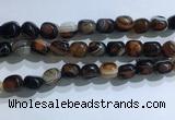 CNG8143 15.5 inches 8*12mm nuggets striped agate beads wholesale