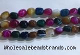 CNG8145 15.5 inches 8*12mm nuggets striped agate beads wholesale