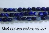 CNG8189 15.5 inches 10*14mm nuggets striped agate beads wholesale