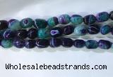 CNG8201 15.5 inches 10*14mm nuggets striped agate beads wholesale