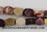 CNG823 15.5 inches 9*12mm faceted nuggets mookaite gemstone beads