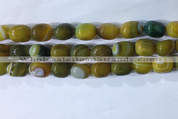 CNG8236 15.5 inches 12*16mm nuggets striped agate beads wholesale