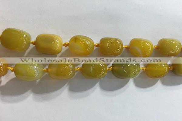 CNG8290 15.5 inches 15*20mm nuggets agate beads wholesale