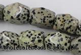 CNG841 15.5 inches 13*18mm faceted nuggets dalmatian jasper beads