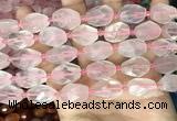 CNG8506 10*14mm - 13*18mm faceted nuggets rose quartz beads