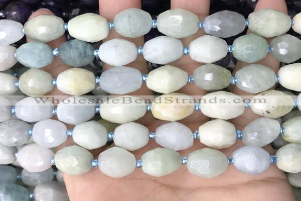 CNG8513 15.5 inches 10*12mm - 11*16mm faceted nuggets aquamarine beads