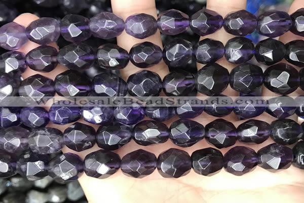 CNG8518 15.5 inches 8*10mm - 10*14mm faceted nuggets amethyst beads