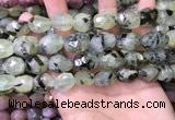 CNG8567 12*16mm - 15*20mm faceted nuggets green rutilated quartz beads