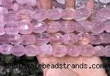 CNG8579 13*18mm - 15*20mm faceted nuggets rose quartz beads