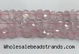 CNG8611 10*13mm - 12*16mm faceted freeform rose quartz beads