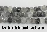 CNG8612 10*13mm - 12*16mm faceted freeform cloudy quartz beads