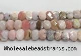 CNG8614 10*13mm - 12*16mm faceted freeform natural pink opal beads