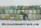 CNG8618 10*13mm - 12*16mm faceted freeform amazonite beads