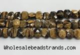 CNG8620 10*13mm - 12*16mm faceted freeform yellow tiger eye beads