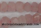 CNG863 15.5 inches 10*14mm faceted nuggets rose quartz beads