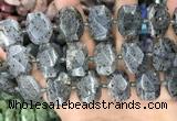 CNG8632 13*18mm - 15*25mm faceted freeform sesame jasper beads