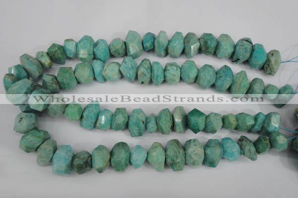 CNG868 15.5 inches 7*12mm – 12*20mm faceted nuggets amazonite beads