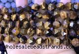 CNG8726 15.5 inches 10mm faceted nuggets yellow tiger eye beads