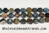 CNG8793 16*17mm - 18*19mm faceted nuggets agate  beads