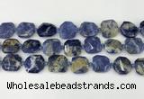 CNG8819 15.5 inches 16mm - 20mm faceted freeform sodalite beads