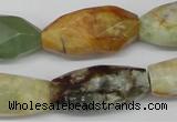 CNG884 15.5 inches 14*32mm faceted rice gemstone nugget beads