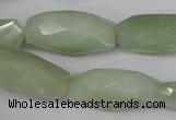 CNG885 15.5 inches 14*32mm faceted rice New jade nugget beads